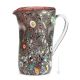 CARAFFA ARLECCHINO Karaffe Krug authentisches mundgeblasenes Murano-Glas mit Murrine und 925er Blattsilber