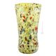 ARLECCHINO 208G Exklusive Vase Murano Glas Deko mundgeblasen 925 Blattsilber Murrine exklusiv
