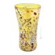 ARLECCHINO 208K Exklusive Vase Murano Glas Deko mundgeblasen 925 Blattsilber Murrine exklusiv