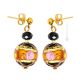 FIORE 5 Muranoglas Ohrringe Damen Luxus Schmuck 24k Goldblatt exklusiv hochwertig Modeschmuck
