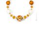 MARMO Murano Glas Schmuck Kette Damen mundgeblasene Glasperlen 24k Goldblatt Perlenkette