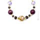 MARMO Murano Glas Kette Damen mundgeblasene Glasperlen Modeschmuck 24k Goldblatt Perlenkette