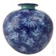 PALLA Italienische Keramik Vase handgemacht Blumenmotiv handbemalt