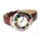 STAR 8 Murano Glas Schmuck Armbanduhr Damen Lederarmband Venedig Stil elegant stilvoll