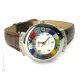 STAR 1 Muranoglas Schmuck Armbanduhr Damen Leder Armband elegant Italienisches Design