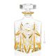 BOTTIGLIA CRYSTAL QUADRATA OASIS Kristall Flasche handbemalt authentisch Gold-Farbe Details 24k Venedig Made in Italy