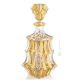 BOTTIGLIA CRYSTAL CASCADE Kristall Flasche handbemalt authentisch Gold-Farbe Details 24k Venedig Made in Italy