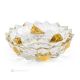 COPPETTA CRYSTAL GLACIER Kristall Tafelaufsatz Schale handbemalt authentisch Gold-Farbe Details 24k Venedig Made in Italy