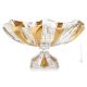 COPPA CRYSTAL PRINCESS Kristall Tafelaufsatz Schale handbemalt authentisch Gold-Farbe Details 24k Venedig Made in Italy