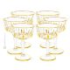 CALICE CHAMPAGNE CRYSTAL OPERA Set 6 Champagner Gläser Stielgläser handbemalt Kristall Gold-Farbe Details 24k Venedig authentisch Made in Italy