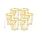 BICCHIERI LIQUORE CRYSTAL CRYSTAL LAURUS Set 6 Likörgläser handbemalt Kristall Gold-Farbe Details 24k Venedig authentisch Made in Italy