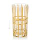 CRYSTAL SQUARE Italienische Vase Deko Kristallvase handbemalt 24k Goldfarbe elegant Venedig Stil