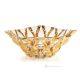 COPPA CRYSTAL SAMBA Kristall Tafelaufsatz Schale handbemalt authentisch Gold-Farbe Details 24k Venedig Made in Italy