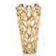 CRYSTAL SAMBA Italienische Vase Deko Kristallvase handbemalt 24k Goldfarbe elegant Venedig Stil