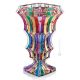 CASCADE Italienische Vase Deko Kristallvase handbemalt 24k Goldfarbe elegant Venedig Stil