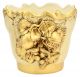 PORTAVASO FRUTTA Übertopf Blumentopf Keramik 24k Blattgold Deko Handarbeit Made Italy