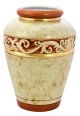 IRIS Italienische Keramik Vase handgemacht Goldblatt 24 Karat Handbemalt Blumenmotiv