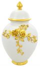 DORATO Italienische Keramik Vase handgemacht 24k Goldfarbe Barockstil handbemalt