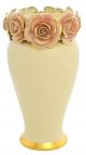 GIOIA  Italienische Keramik Vase handgemacht 24k Goldfarbe Barockstil handbemalt