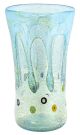 GOCCIA 200B Exklusive Vase Murano Glas Deko mundgeblasen 925 Blattsilber Murrine Venedig Stil