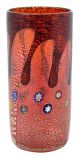 GOCCIA 42H Exklusive Vase Murano Glas Deko mundgeblasen 925 Blattsilber Blumenvase Venedig Stil