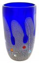 GOCCIA 97A Exklusive Vase Murano Glas Deko mundgeblasen 925 Blattsilber wertvoll Venedig Stil