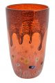GOCCIA 97F Italienische Vase Murano Glas Deko mundgeblasen 925 Blattsilber edel Venedig Stil