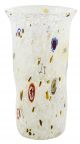 MACETE 47 Italienische Vase Murano Glas Deko mundgeblasen 925 Blattsilber Blumenvase Venedig Stil