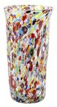 MACETE 48 Exklusive Vase Murano Glas Deko mundgeblasen 925 Blattsilber exklusiv Venedig Stil