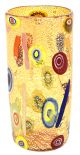 MURRINE 25 Italienische Vase Murano Glas Deko mundgeblasen 925 Blattsilber elegant Venedig Stil
