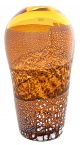 ARGENTO 35 Italienische Vase Murano Glas Deko mundgeblasen Blumenvase hochwertig 925 Blattsilber